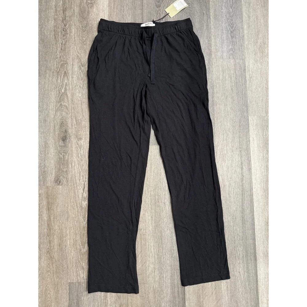Goodfellow & Co Men's XL Modal Knit Pajama Lounge Pants Sleep Bottoms black